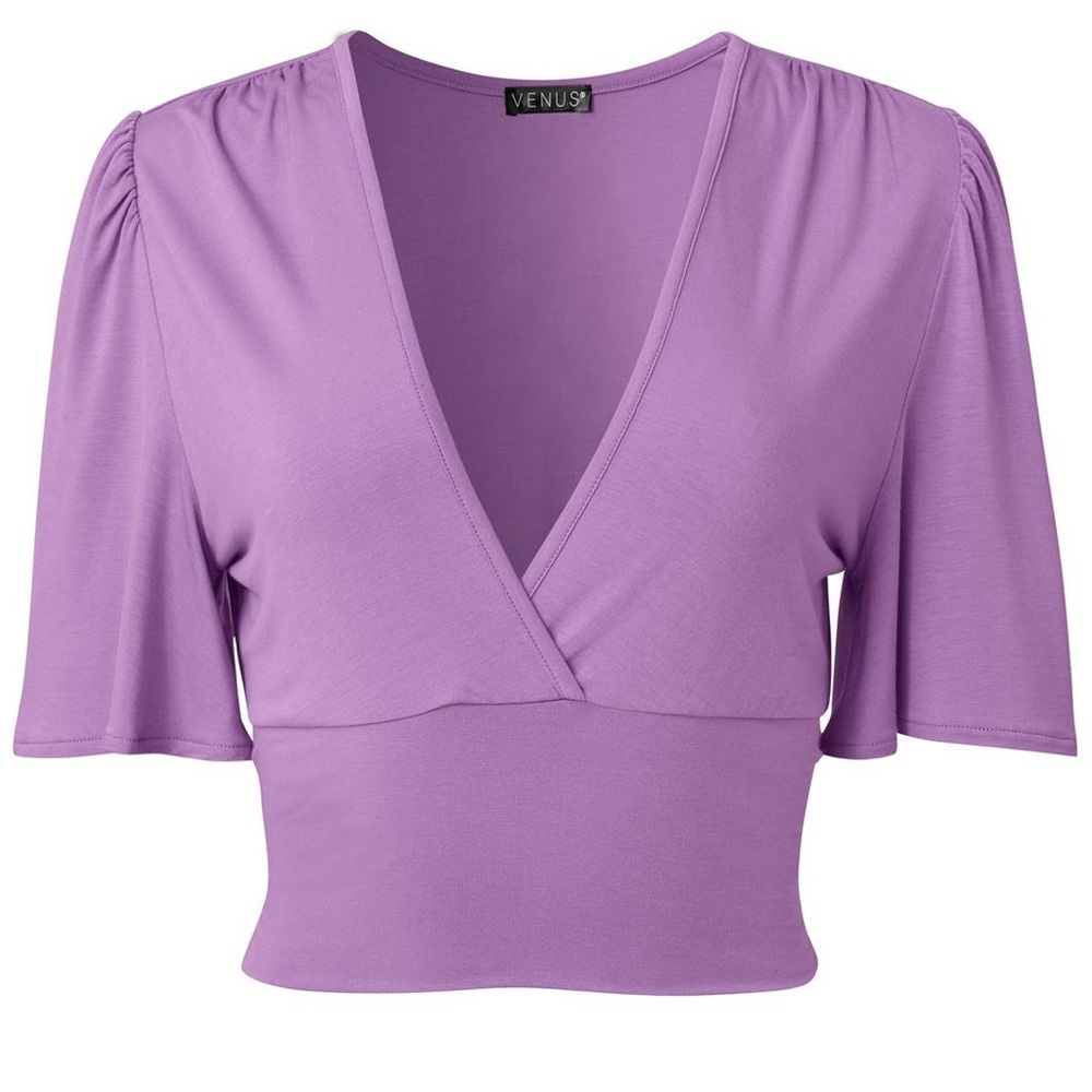 Flutter Sleeve Crop Top